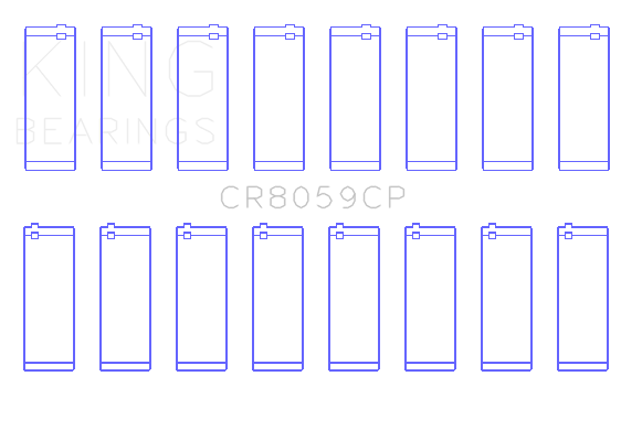 King Engine Bearings General Motors Duramax Diesel (Size +0.25mm) Connecting Rod Bearing Set - CR8059CP0.25