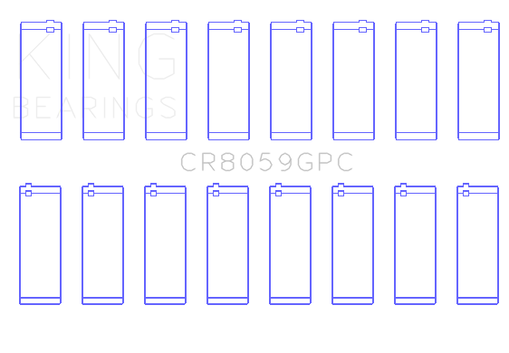 King Engine Bearings General Motors Duramax Diesel (Size STDX) Connecting Rod Bearing Set - CR8059GPCSTDX