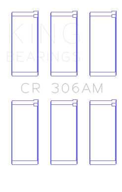King Engine Bearings Daihatsu Cb L3/CD L3 (Size +0.75mm) Connecting Rod Bearing Set - CR306AM0.75