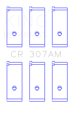 King Engine Bearings Suzuki G-10 (Size +0.25mm) Connecting Rod Bearing Set - CR307AM0.25