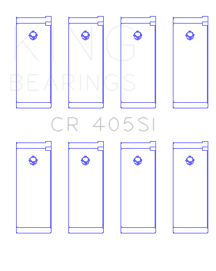 King Engine Bearings Mazda 626 F8/Kia Besta 2.2D (Size +1.0mm) Connecting Rod Bearing Set - CR405SI1.0