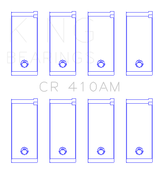 King Engine Bearings Ford 105E/107E/109E/G2/J3E/2737E/3036E Connecting Rod Bearing Set - CR410AM040