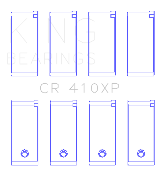 King Engine Bearings Ford Lotus 1.5L/1.6L Ohv (Size STDX) Connecting Rod Bearing Set - CR410XPSTDX