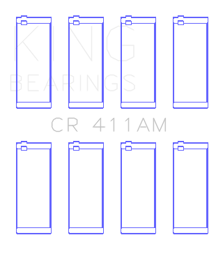 King Engine Bearings VW Ck/Eg/Ep/Fh/Jb/Yj/Yn/Ys/Zf (Size +0.25mm) Connecting Rod Bearing Set - CR411AM0.25