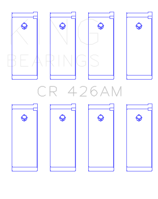 King Engine Bearings Datsun E13/E15/(Size +0.75mm) Connecting Rod Bearing Set - CR426AM0.75
