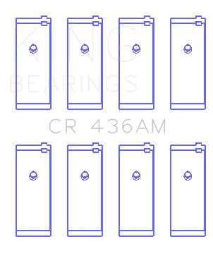 King Engine Bearings Ford 98Ci/110Ci Escort 1600 (1981-84) (Size +1.0mm) Connecting Rod Bearing Set - CR436AM1.0
