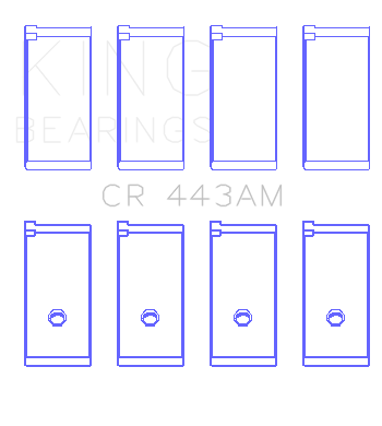 King Engine Bearings Mercedes Benz M115.921-926-938-952/Om615.910 (Size +0.75mm) Conrod Bearing Set - CR443AM0.75