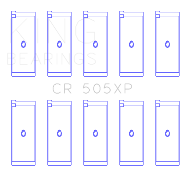 King Audi 2.1L/2.2L 10V/20V 5cyl Turbo (Size 0.25 Oversized) Performance Rod Bearing Set - CR505XP0.25