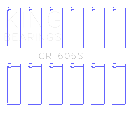King GM 2.8L/3.4L V6 (Size 0.75) Connecting Rod Bearings Set of 6 - CR605SI0.75