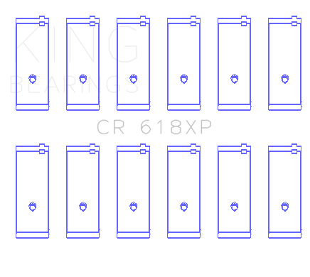 King Engine Bearings Ford 200/250 (Size STDX) Connecting Rod Bearing Set - CR618XPSTDX
