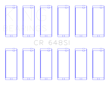 King Jeep 232CI/242CI/248CI / Rambler 232CI (Size .010) Connecting Rod Bearing Set - CR648SI010