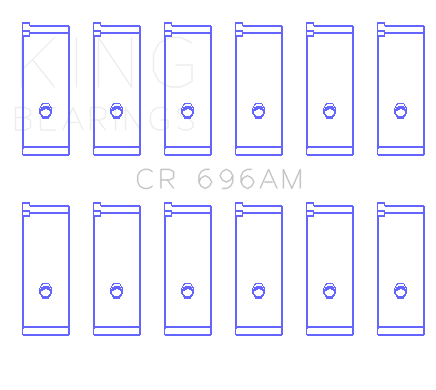 King Toyota 5ME/5MGE/7MGE/7MGTE Rod Bearing Set - Size +0.5mm - CR696AM0.5