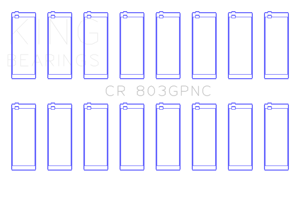 King Engine Bearings ChevrolET SBC 265Ci 283Ci 327Ci (Size STDX) Connecting Rod Bearing Set - CR803GPNCSTDX