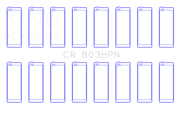 King GMC SBC 55-67 265/283/302/327 V8 (Size STD) Performance Rod Bearing Set - CR803HPN