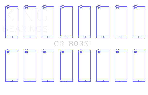 King Chevrolet SBC 265CI / 283CI / 327CI (Size Standard) Connecting Rod Bearing Set - CR803SI060