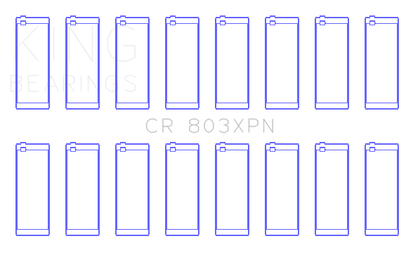 King 55-67 Ford 265/283/302/327 V8 Performance Rod Bearing Set - Size STD - CR803XPN