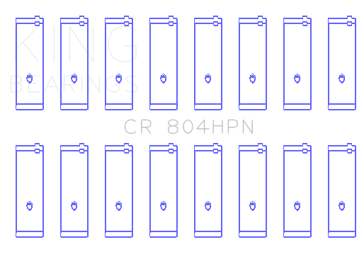 King Ford 260ci/289ci/302ci 5.0L Windsor Rod Bearing Set - CR804HPN010