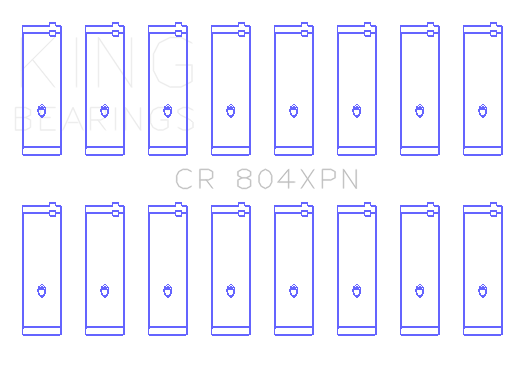 King Ford 283 / 302 (Size STD) Performance Rod Bearing Set - CR804XPN