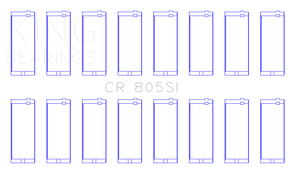 King Chrysler 273 / 318 / 340 /360 (Size 010) Rod Bearing Set - CR805SI010