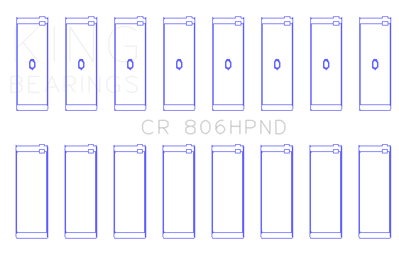 King Chrysler 361ci/383ci (Size 0.30) Performance Rod Bearing Set - CR806HPND030
