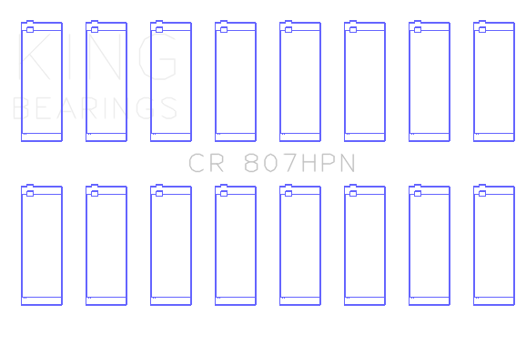 King Chevy LS1 / LS6 / LS3 (Size 020X) Performance Rod Bearing Set - CR807HPN020X