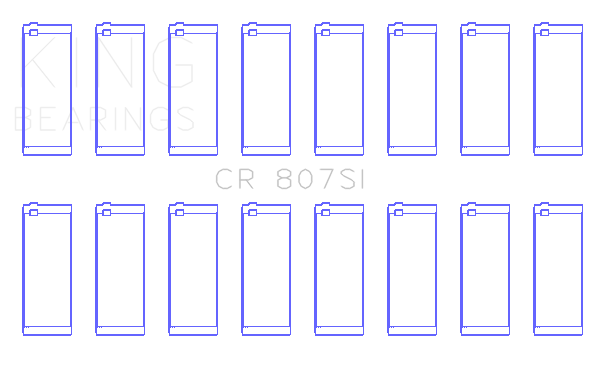 King Chevy LS1 / LS6 / LS3 (Size STD) Silicone Bi-Metal Alum Rod Bearing Set - CR807SI001
