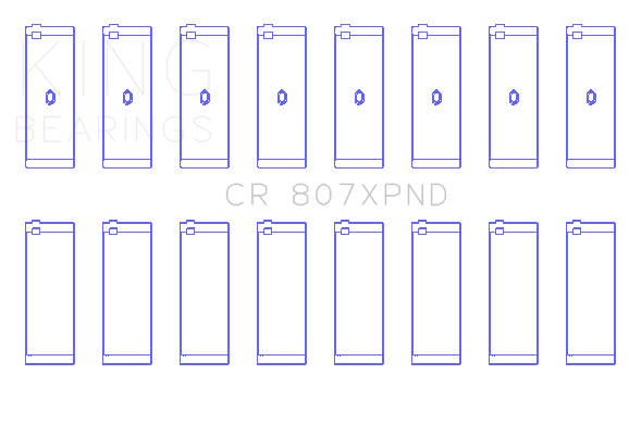 King Chevy LS1 / LS6 (Size 010) Performance Rod Bearing Set - CR807XPND010