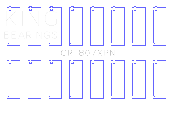 King Chevy LS1 / LS6 / LS3 (Size 020X) Performance Rod Bearing Set - CR807XPN020X