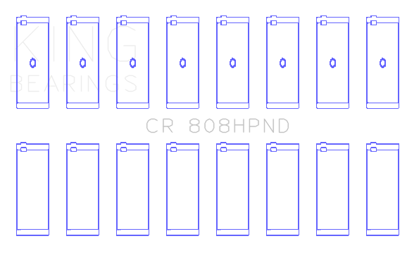 King Engine Bearings ChevrolET BBC 369-502 Gen Iv/V/Vi(Size STDX) Connecting Rod Bearing Set - CR808HPNDSTDX