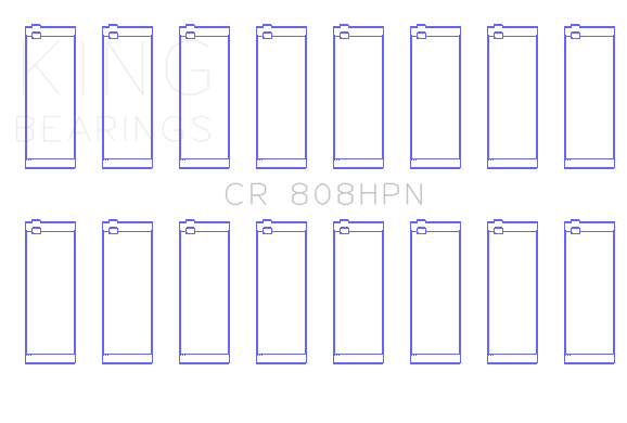 King Chevrolet BBC 369-502 Gen IV/V/VI (Size STDX) Connecting Rod Bearing Set - CR808HPNSTDX