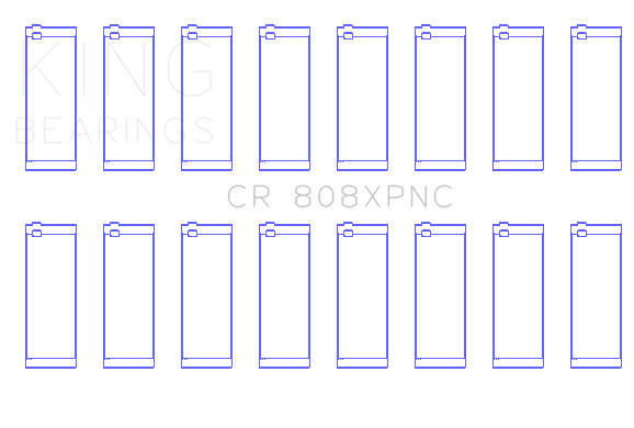 King GM 369-502 Gen IV / V / VI Big Block Chevy Rod Bearing Set - CR808XPNC