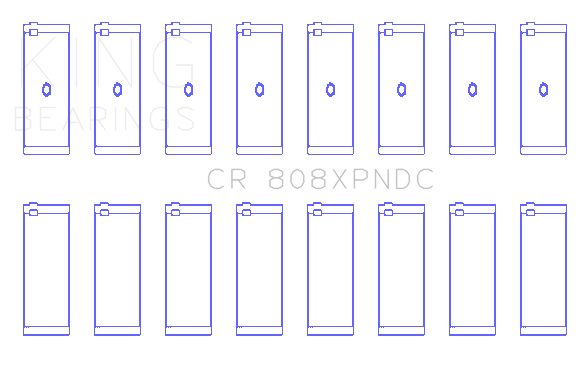 King Chevrolet 369-502 Gen IV / V / VI Big Block Performance Rod Bearing Set - Coated - CR808XPNDC