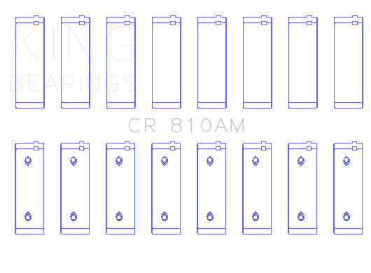 King Ford 239/256/272/292/312 (Size 010) Engine Rod Bearings - CR810AM010