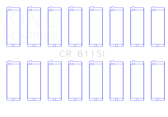 King GM 215CI/265CI/301CI/340CI/350CI Connecting Rod Bearing Set - CR811SI040