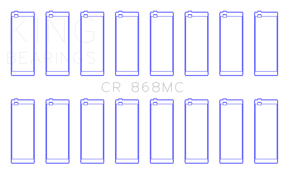 King Ford V8/ 4.6L/5.4L SOHC (Size 0.05) Connecting Rod Bearing Set - CR868MC0.5