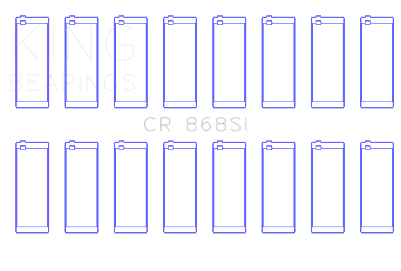 King Ford 281CI/302CI/330CI 4.6L/5.0L/5.4L V8 (Size +1.0) Rod Bearing Set - CR868SI1.0