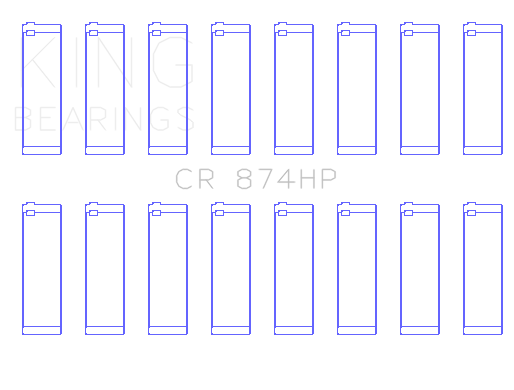 King Ford 370/429/360 16V OHV Connecting Rod Bearing Set - CR874HP010X