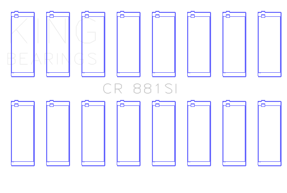 King Engine Bearings Ford 281Ci/330Ci (Size +0.25mm) Connecting Rod Bearing Set - CR881SI0.25