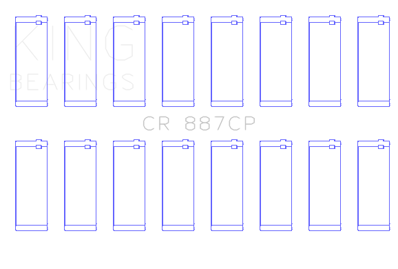 King 00-03 Ford F-650/F-750 T444E Connecting Rod Bearing Set - CR887CP