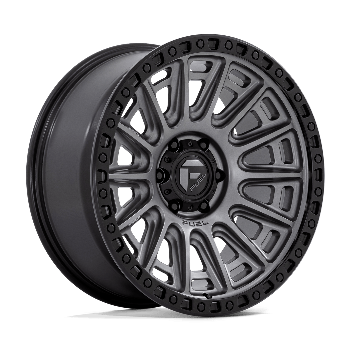 Fuel Off-Road D835 20X9 Matte Gunmetal W/ Black Ring 6x135 +1mm