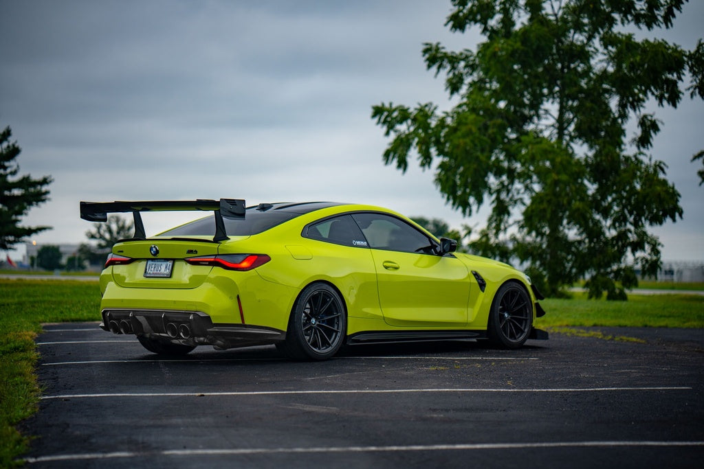 Verus - Carbon Polyweave Side Splitter Kit - G82 BMW M4 - A0661A for 2021-2024 BMW M4 - angle view
