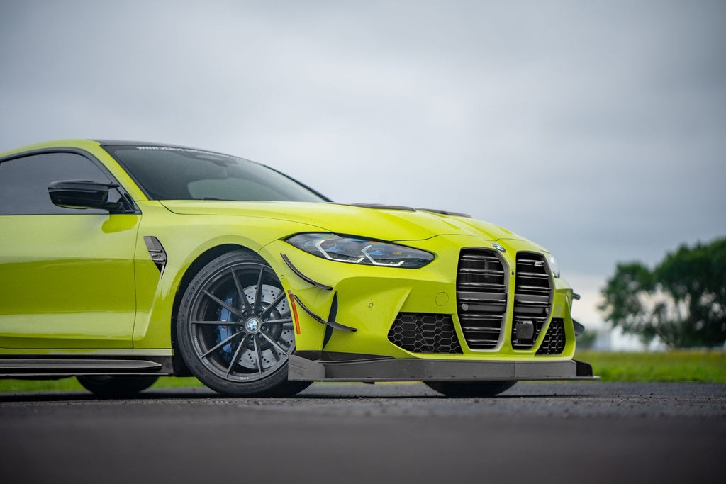 Verus - Carbon Polyweave Side Splitter Kit - G82 BMW M4 - A0661A for 2021-2024 BMW M4 - front view