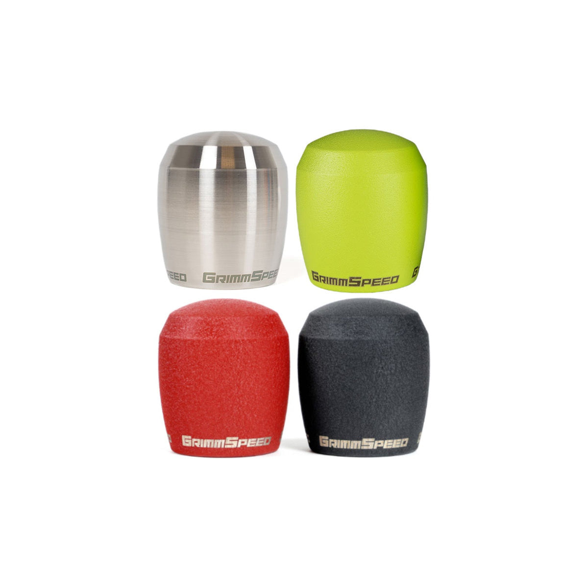 GrimmSpeed Stubby Shift Knob Stainless Steel Black - M12x1.25 - GRM380002