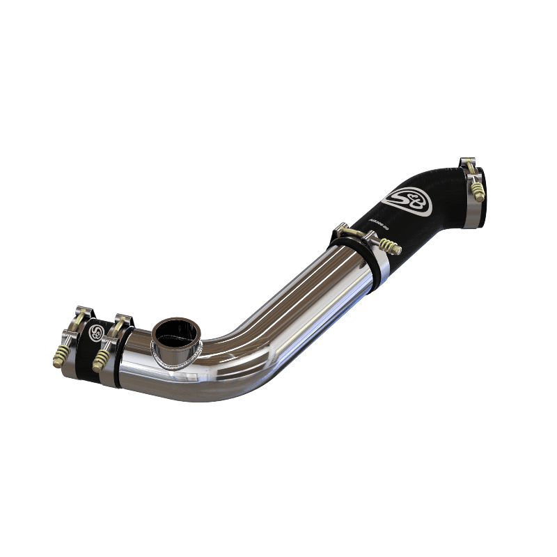 S&B Cold Side Intercooler Pipe With Blowoff Valve Flange for Turbosmart Raceport for 2020-2024 Ford Explorer ST, Lincoln Aviator 3.0L - 83-1005