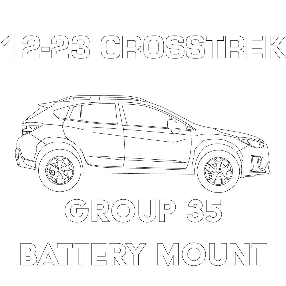 Mele Design - 2012-2023 Subaru Crosstrek Group 35 Battery Mount by Mele Design - angle view