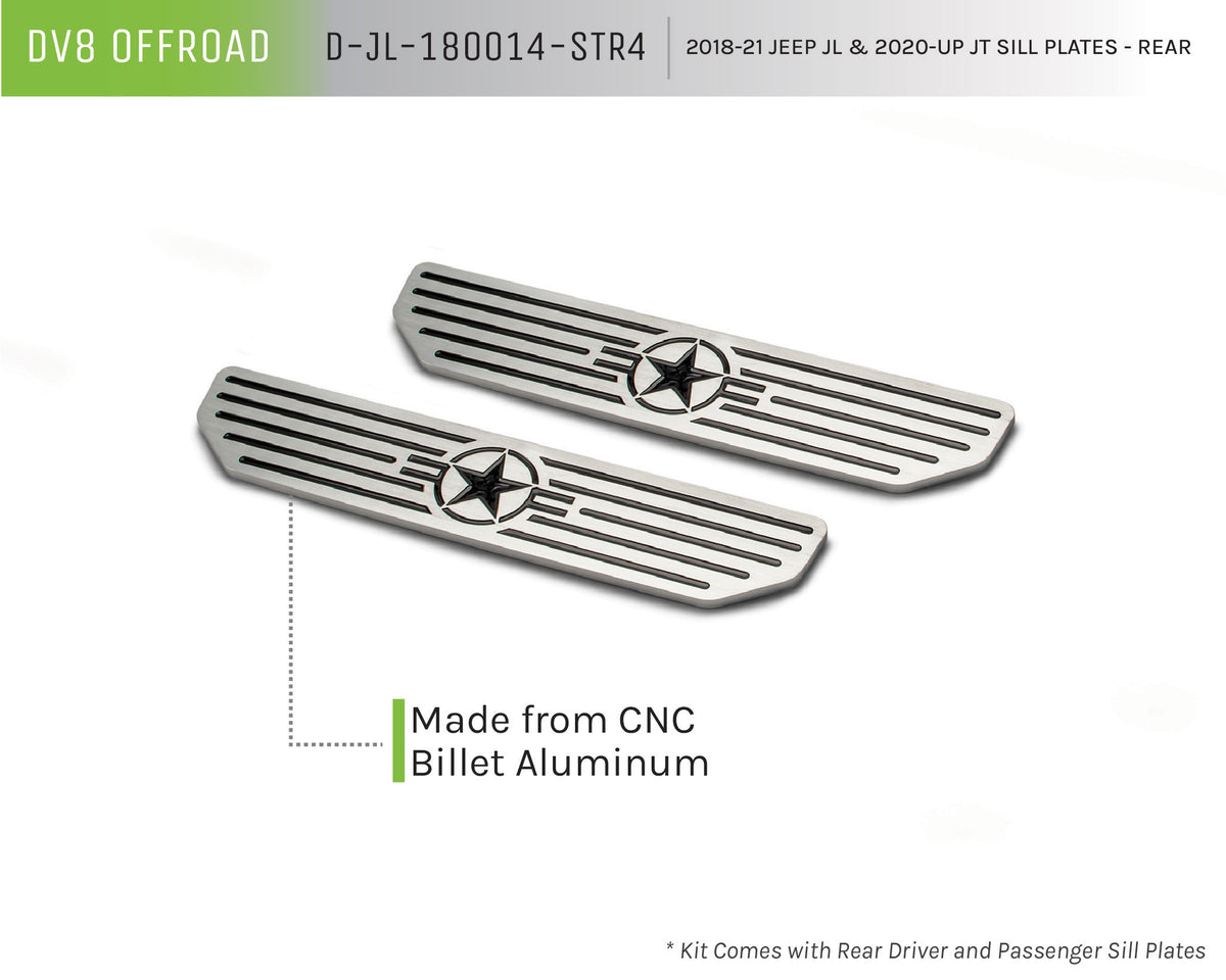 DV8 Offroad - Rear Sill Plates with in.Since 1942 in. Logo - D-JL-180014-STR4