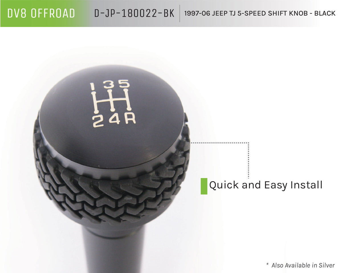 DV8 Offroad - 5-Speed Shift Knob; Black - D-JP-180022-BK