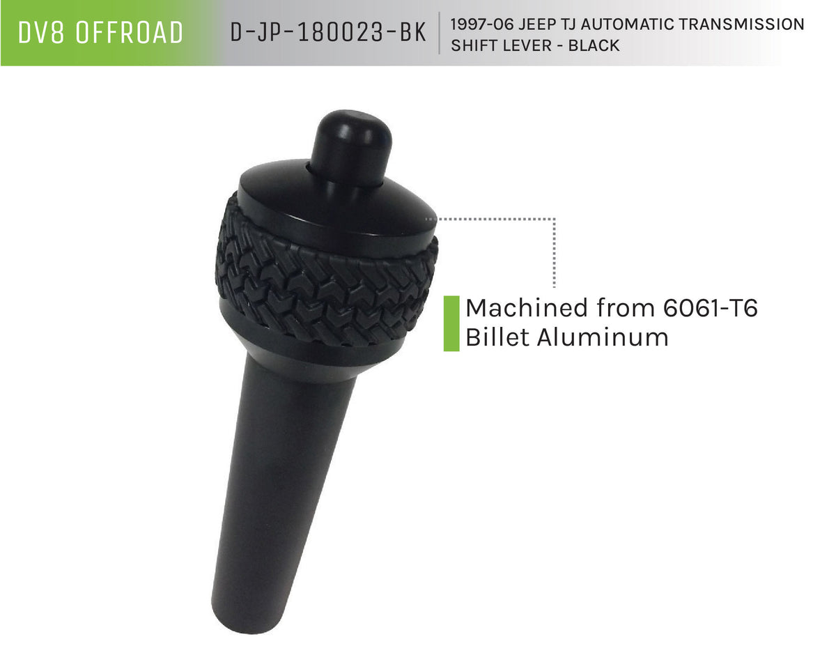 DV8 Offroad - Auto Trans Shift Lever; Black - D-JP-180023-BK