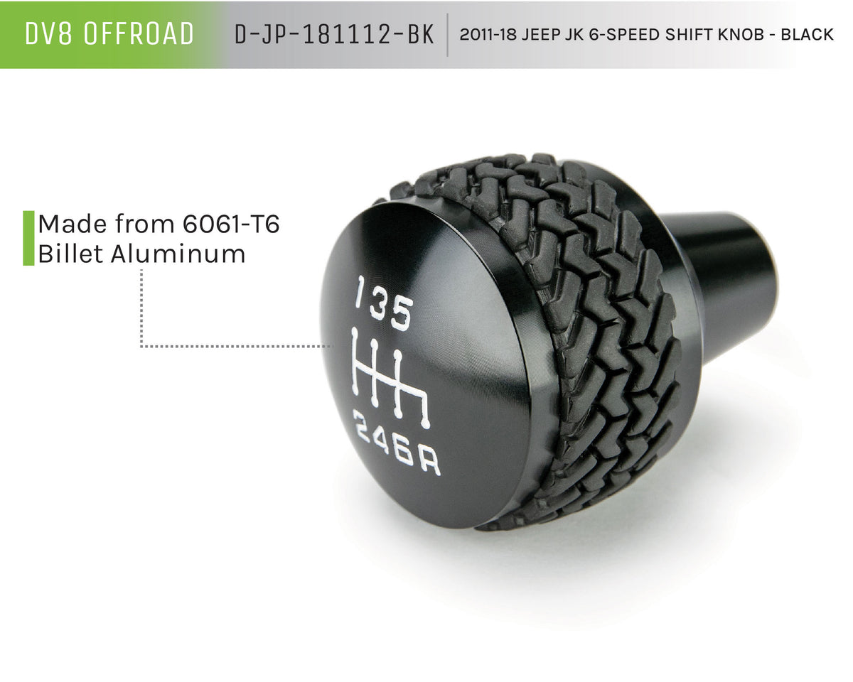 DV8 Offroad - 6-Speed Shift Knob; Black - D-JP-181112-BK
