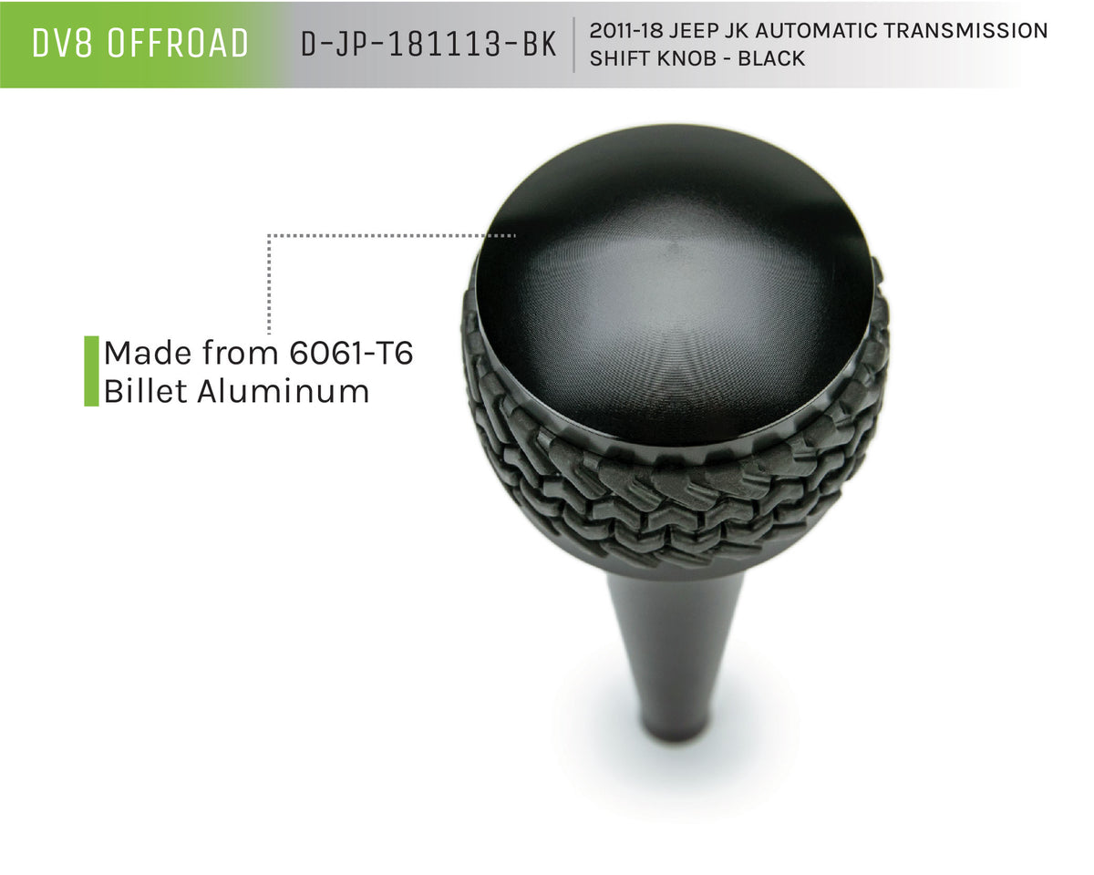 DV8 Offroad - Auto Trans Shift Knob; Black - D-JP-181113-BK